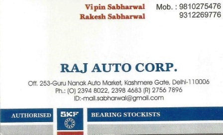 http://spares.in.net || Authorised Dealer SKF Bearings || RAJ AUTO CORP ...