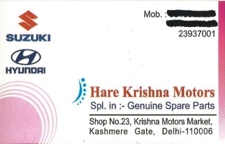 Kashmiri gate store maruti spare parts